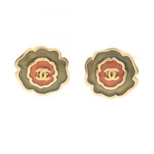 CHANEL Authentic Gold Logo Earrings